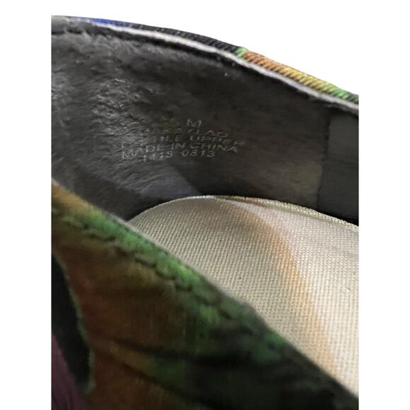 Nine West Unique Peacock Print High Heel Stiletto Pump Size 5 Colorful Round Toe - Picture 12 of 16